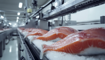 Fischverarbeitungsanlage für Lachse